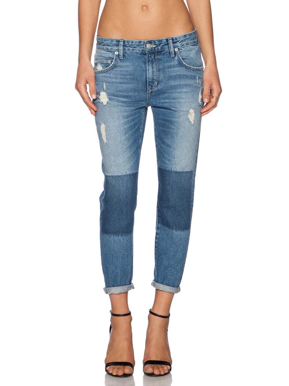Lovers + Friends Denim Ezra Slim Boyfriend Two Tone Jeans In Oxford Women's 28